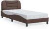 vidaXL Bettgestell ohne Matratze "Hvar" Braun 90x200 cm Kunstleder 3207976 Bild 2