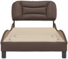 vidaXL Bettgestell ohne Matratze "Hvar" Braun 90x200 cm Kunstleder 3207976 Bild 4