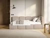 Selsey 'Cloudy' Jugendbett 120x200, Kopfteil rechts, Matratze & Bettkasten, Samt Beige Bild 2