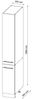 Apothekerschrank Fame-Line Weiß Hochglanz 30 cm Vicco Bild 3