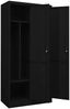 vidaXL Kleiderschrank, Stahl Schwarz, 80 x 50 x 180 cm Bild 5