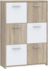 FORTE Quadro Highboard, Holzwerkstoff, Beige/Weiß, 77,2 x 112,7 x 29,6 cm Bild 2