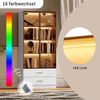 Merax Badezimmerschrank, mittel, mit Lichtleiste, 75 cm breit, mit 2 großen Schubladen und 2 Türen, Glastür, Weiß Bild 5