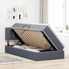 vidaXL Aufbewahrungsbett mit Matratze Dunkelgrau 90 x 190 cm Samt 3370726 Bild 4