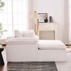 Großes Cord Sofa Cloud Form, rahmenloses Loungesofa,High-Density Schaum, kein Aufbau, 177x122cm,ergonomisch,weich,Weiß Bild 3