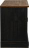 vidaXL TV-Schrank HALDEN mit Schiebetür Schwarz 110x40x60cm Massivholz 4018412 Bild 5