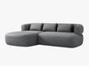 Micadoni 5-Sitzer Ecksofa Jenny Links Chenille Perfect Harmony Dunkelgrau Bild 2