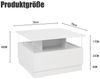 radelldar Couchtisch quadratisch mit LED-Beleuchtung und 2 Acryltüren-Schubladen (1-St), Wohnzimmertisch Beistelltisch, 78 x 78 x 48 cm Bild 2