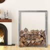 Kaminholzregal innen Metall SATLO - für Feuerholz Brennholzregal innen Kaminholzständer Kaminholzhalter Feuerholzregal InnenEdelstahl, 25x100x125cm Bild 4