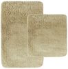 NYVI Badematte Badematten Set 2 teilig NYVISpa Lasalle Beige Badezimmerteppich Set, Höhe 20 mm, Polyester, Badematte 50x80 cm + WC Vorleger ohne Ausschnitt, Rutschfest & Waschbar Bild 2