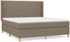 vidaXL Polsterbett mit Matratze Taupe 180x200 cm Stoff Bild 2