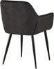 2er Set Esszimmerstuhl POFAR - Samt Schwarz 56.5x61x84 cm | Essstühle Esszimmerstühle Küchenstühle Wohnzimmerstühle Bild 5