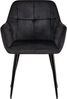 2er Set Esszimmerstuhl POFAR - Samt Schwarz 56.5x61x84 cm | Essstühle Esszimmerstühle Küchenstühle Wohnzimmerstühle Bild 3