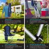 KESSER® Campingstuhl faltbar bis 150 kg Angelstuhl Faltstuhl Klappstuhl Gepolstert mit Armlehnen, Getränkehalter + Tasche mit hoher Rückenlehne, Strandstuhl, Klapphocker Navyblau / Schwarz Bild 4