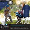 KESSER® Campingstuhl faltbar bis 150 kg Angelstuhl Faltstuhl Klappstuhl Gepolstert mit Armlehnen, Getränkehalter + Tasche mit hoher Rückenlehne, Strandstuhl, Klapphocker Navyblau / Schwarz Bild 5