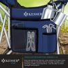 KESSER® Campingstuhl faltbar bis 150 kg Angelstuhl Faltstuhl Klappstuhl Gepolstert mit Armlehnen, Getränkehalter + Tasche mit hoher Rückenlehne, Strandstuhl, Klapphocker Navyblau / Schwarz Bild 3