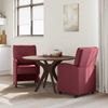 vidaXL Esszimmerstühle mit Rollen 2 pcs Weinrot 57 x 67 x 95 cm Stoff 42017850 Bild 3