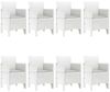 vidaXL Garten Essgruppe 9 pcs Weiß Polypropylen 3378584 Bild 4