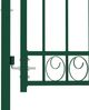 vidaXL Zauntor EMMEN mit Spikes Stahl 103 x 109,5 cm Grün 146374 Bild 4