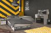 Fabric 15 Parisot 4-tlg grau, 2-trg. Bett + Bettschubkasten + Nachttisch + Schreibtisch Bild 4