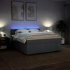 vidaXL Boxspringbett mit Matratze Dunkelgrau 180x200 cm Stoff 3289448 Bild 5