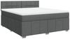 vidaXL Boxspringbett mit Matratze Dunkelgrau 180x200 cm Stoff 3289448 Bild 3