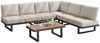 BBWL Gartenlounge-Set Ecksofa mit Liegebett Funktion,Couchtisch Glas,Graubeige, Gartenmöbel Lounge Set,Stahlrahmen,Outdoor Relaxbett wetterfest Bild 2