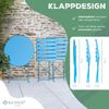 KESSER® Bistroset 3-teilig Bistrotisch mit 2 klappbaren Stühle Set Balkonset Balkonmöbel Klapp-Möbel Gartenset Sitzgarnitur Gartengarnitur Gartenmöbel Sitzgruppe Metall Bistro Gartentisch inkl. Abdeckung Hellblau Bild 3