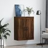 Wandschrank, Hängeschrank, Buffetschrank Braun Eichen-Optik 69,5x34x90 cm Holzwerkstoff Bild 3