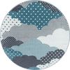 Teppich BAMBI BLUE 120 X 120cm Rund Bild 2