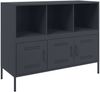 vidaXL Sideboard Anthrazit 100,5x39x79 cm Stahl 843092 Bild 2