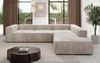 Luxusbetten24 Sofa Designer Sofa Lesley L in Cord, mit langer Ottomane Bild 1