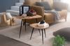 2er Set Satztisch Akazie Massivholz / Metall Couchtisch Klein, Design Beistelltisch Set Zwei Holz-Tische, Wohnzimmertisch Tisch Metallgestell Bild 3
