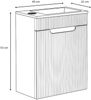 Badplaats Gäste-WC Waschtisch Set Thermis 40 x 22 cm Eiche Hell - Badmöbel Set mit Schwarze Waschbecken und Unterschrank, Vormontiert und mit Soft-Close Bild 5