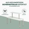 Glas-Regal, Küchenregal, mit Glasplatten und Edelstahlfüßen, weiß Bild 5