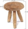 CREEDWOOD Hocker RUNDER HOCKER "KLARA", Holz, 28 cm, Melk Schemel, Blumenhocker Bild 2