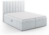 Micadoni Boxspringbett Kelp Strukturierter Stoff Hellgrau 160x200 Bild 2