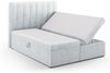 Micadoni Boxspringbett Kelp Strukturierter Stoff Hellgrau 160x200 Bild 3