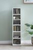 Design Bücherregal WL5.336 Weiß 21 x 91 x 25,5 cm mit 6 Fächern, Standregal Holz Regal freistehend Flur, Schmales Wandregal Kinderzimmer, Nischenregal Modern Bild 5
