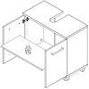 Waschbeckenunterschrank >Aggi< in Sonoma-Eiche aus Metall - 68.6x62x34.8 (BxHxT) Bild 3