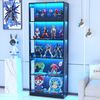 VOWNER Glasvitrine mit 3-Farben-LED - Bewegungssensor (1-St) 5 übereinanderliegende Regale, 80x204x35 cm Bild 5