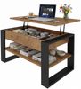 TREND WERK Couchtisch Lift-Couchtisch höhenverstellbar Sofatisch 92×55 cm mit Stauraum (verstecktem Fach Wohnzimmertisch Holz modern) Bild 2