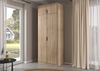 Rauch Möbel Lagoa, Kleiderschrank, Garderobe für Schlafzimmer, Kinderzimmer, Jugendzimmer 4-türig, Farbe Eiche Sonoma, Holz, Breite 91 Bild 2