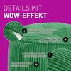 Lumaland Pouf Sitzsack-Hocker Pouf rund Cord 50l dunkelgrün, supersofte Füllung EPS-Perlen Bild 4