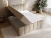 GRAINGOLD Cloud Boxspringbett 140x200, Bett mit Bettkasten, Bouclé-Stoff, mit Kopfteil, Braun Bild 5
