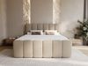 GRAINGOLD Cloud Boxspringbett 140x200, Bett mit Bettkasten, Bouclé-Stoff, mit Kopfteil, Braun Bild 3