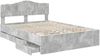 vidaXL Bettrahmen mit Kopfteil Beton Grau 160 x 200 cm Ingenieurs Holz 3412987 Bild 5