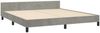 vidaXL Bettgestell mit Kopfteil Samt Hellgrau 180x200 cm Bild 5