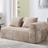 2-Sitzer Sofa aus Chenille mit Seitentaschen & Kissen, 158 x 90 x 60 cm, khaki Bild 4