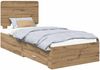 vidaXL Bettrahmen Artisan-Eiche 100 x 200 cm Holzwerkstoff 3412827 Bild 2
